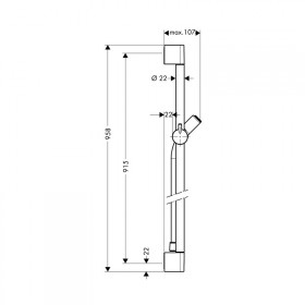 Фото 1 Душевая стойка Hansgrohe Unica C 90 cm (27610000)