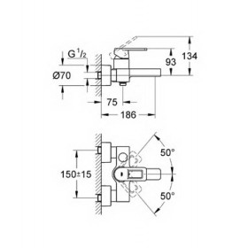 Фото 1 Смеситель для ванны Grohe Quadra Black (32638KS0)