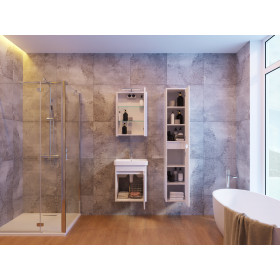 Фото 2 Тумба Ювента Livorno Lvr-50 белый с умывальником Luxury-50