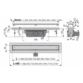 Фото 1 Водосточный желоб Alcaplast APZ7-Floor-750 с решеткой
