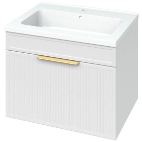 Фото Тумба підвісна MIRATER Адель 60 з умивальником Родео 60, біла