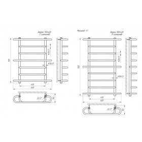 Фото 1 Полотенцесушитель Mario Верона 900х400