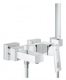 Фото Смеситель для ванны Grohe Eurocube + душевой набор (23141000)