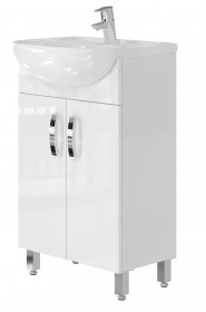 Фото Тумба Ювента Trento Trn-50 белый с умывальником Сіті-50