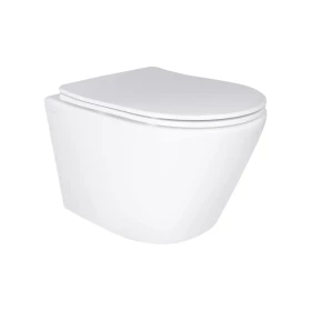 Фото Унітаз підвісний Swan, Ultra Quiet сидіння Slim Duroplast/ Soft-close/ Quick relase WHITE Qtap 