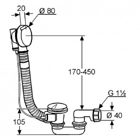 Фото 1 KLUDI ROTEXA 2000 слив-перелив 2140705-00