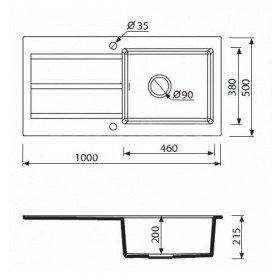 Фото 1 Кухонная мойка Marmorin Bario белый (120 113 006)