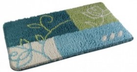 Фото 2160785 Коврик в ванную комнату 60х90, микрофибра (бирюзовый)