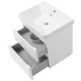 Фото 1 Тумба підвісна VIVACE 70 ТНБ-2 Д  біла матова  з умивальником VIVACE 70