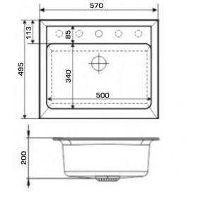 Фото 1 Кухонная мойка Granado LERIDA white (570*495mm)