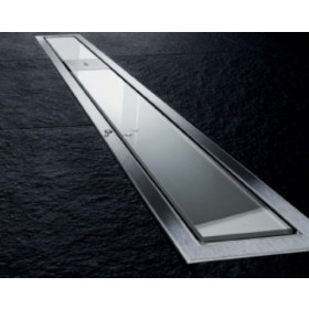 Фото 1 Дизайн-решетка стекло (светло-серая) Viega ER9 616939 800 мм