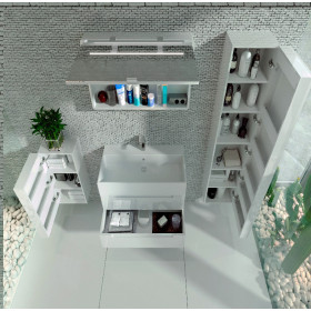 Фото 5 Зеркальный шкаф Botticelli Toscana TsM-100 белый