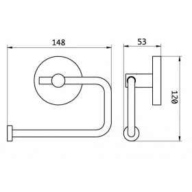 Фото 1 Haceka Pro2000 Chrome Бумагодержатель открытый (450214)