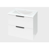 Фото Тумба підвісна MIRATER Фест 60 з умивальником Глорія 60, біла