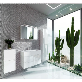 Фото 2 Тумба Botticelli Toscana Ts-100 белый с умывальником Lumas-100