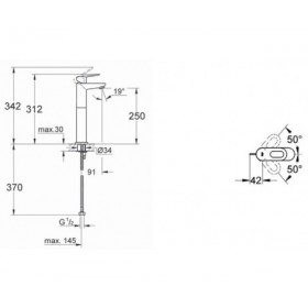 Фото 1 Смеситель для умывальника Grohe Bau Loop высокий (32856000)