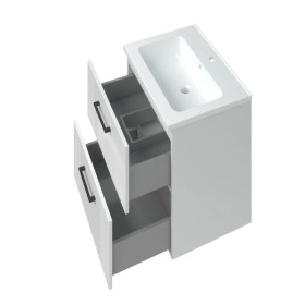 Фото 1 Тумба підвісна MIRATER Елара 60 з умивальником Родео 60, біла