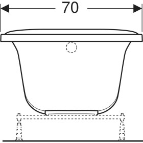 Фото 4 Ванна акрилова Kolo Sensa 160х70 б/ніг (XWP356000N)