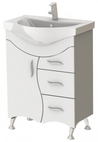 Фото Тумба Ювента Бриз Б2-65 F с умывальником Vittoria 65 Белый