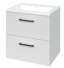 Фото Тумба підвісна MIRATER Елара 60 з умивальником Родео 60, біла