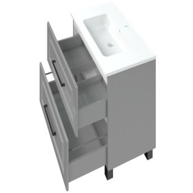 Фото 1 Тумба підлогова MIRATER Денвер 80 з умивальником Родео 80, сіра