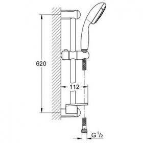 Фото 2 Душевая стойка Grohe Tempesta NEW Trio 60cm с полочкой (27927000)