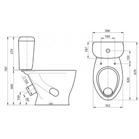 Фото 1 Унитаз-компакт Santeri ВОРОТЫНСКИЙ с сиденьем