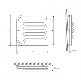 Фото 1 Полотенцесушитель Laris Блюз П 550х500