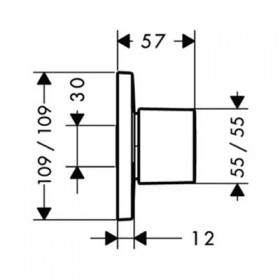 Фото 1 Верхняя часть вентиля Hansgrohe PuraVida Quattro (15937000)