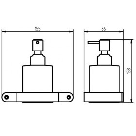Фото 1 Haceka IXI Емкость д/жидкого мыла (металл) (415117)