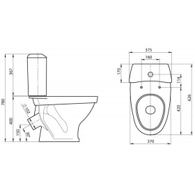 Фото 1 Унитаз-компакт Santeri ВЕСТ с сиденьем