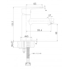 Фото 1 Cмеситель для умывальника Imprese LASKA Satin (05040(35)S)