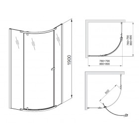 Фото 4 105-06611 Душевая кабина с поддоном Aquaform NEWDAY 90х90, полукруг