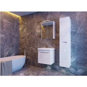 Фото 3 Зеркальный шкаф Livorno LvrMC-60 структурный белый