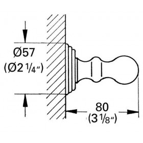 Фото 1 Крючок для полотенец Grohe Sinfonia, хр/зол (40052IG0)