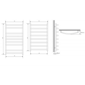 Фото 1 Полотенцесушитель Laris Класик П9 500х900 Электро