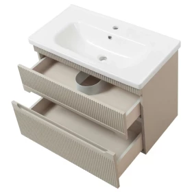 Фото 1 Тумба підвісна Aria МОККО матова ТПБ-2Д 65 з умивальником Fenova