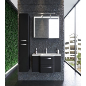 Фото 3 Зеркальный шкаф Botticelli Levanto LvM-128 черный