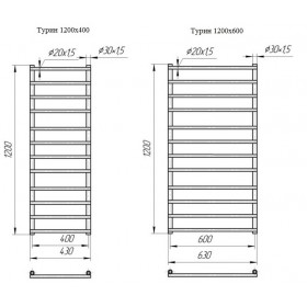 Фото 1 Полотенцесушитель Mario Турин 700х500