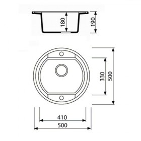 Фото 1 Кухонная мойка Marmorin Otago серый (505 803 003)