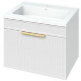 Фото Тумба підвісна MIRATER Адель 60 з умивальником Родео 60, біла