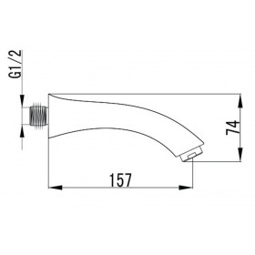 Фото 1 KRINICE излив для смесителя скрытого монтажа для ванны VR-10110(N)