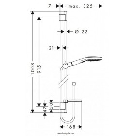 Фото 4 Душевая стойка Hansgrohe Raindance Select 120 Unica 0,90m EcoSmart (26623000)