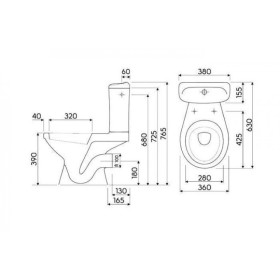 Фото 1 Унитаз-компакт Kolo Idol Г/В, арм. GEBERIT 3/6, з сид. полипропилен