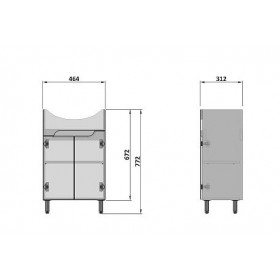 Фото 1 Тумба Nautilus Prime под умывальник CERSANIT Cersania 50 (Pm C-50)