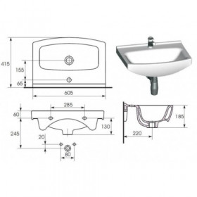 Фото 3 Тумба Альба Церсания 60 Т-5 (без умыв.)