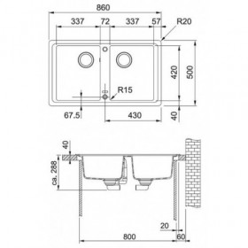 Фото 1 Кухонная мойка Franke BFG 620 Графит (114.0363.938)