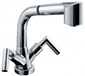 Фото 343-120-00 HARMONIC Смеситель для кухни с выдвижным изливом, L=195 мм