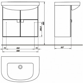 Фото 1 Kolo Primo Тумба с умывальником (K89034000)