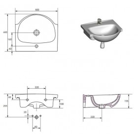 Фото 5 Умывальник Cersanit Nati 50 мебельный